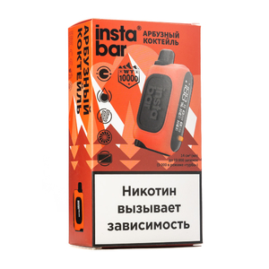 МК Одноразовая электронная сигарета Instabar by Plonq Арбузный Коктейль 10000 затяжек