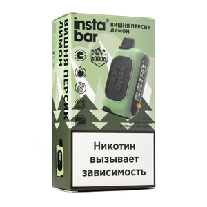 МК Одноразовая электронная сигарета Instabar by Plonq Вишня Персик Лимон 10000 затяжек