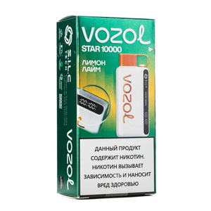 МК Одноразовая электронная сигарета Vozol Star Лимон Лайм 10000 затяжек