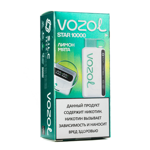 МК Одноразовая электронная сигарета Vozol Star Лимон Мята 10000 затяжек