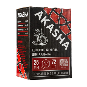 Уголь Akasha 1 кг 72 шт 25