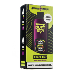 Одноразовая электронная сигарета Duft Pro Grape Fizz (Виноградная Газировка) 10000 затяжек