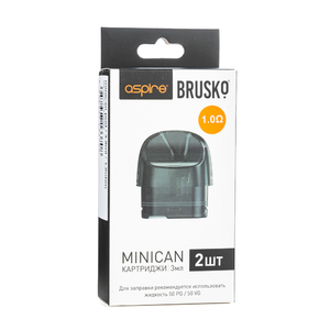 Упаковка Сменных картриджей Brusko Minican 1.0 ohm 3,0 мл (В упаковке 2 шт)
