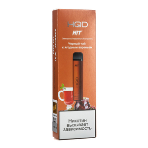 Одноразовая электронная сигарета HQD HIT Black Tea With Berry Jam (Черный Чай с Ягодным Вареньем)  1600 затяжек