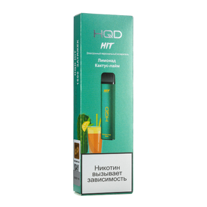 Одноразовая электронная сигарета HQD HIT Cactus and Lime Soda (Лимонад Кактус Лайм)  1600 затяжек