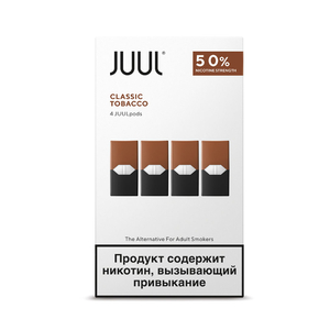 Картриджи JUUL Табак 5% 4 шт