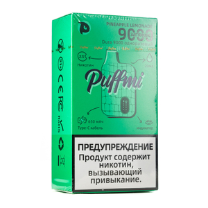 Одноразовая электронная сигарета Puffmi PINEAPPLE LEMONADE 9000 затяжек