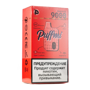 Одноразовая электронная сигарета Puffmi PEACH ICE 9000 затяжек