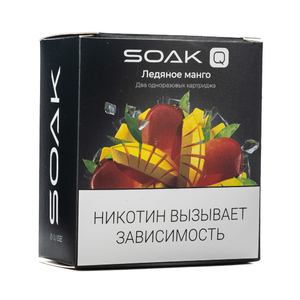 Упаковка картриджей Soak Q Ледяное манго 4,8 мл 2% (В упаковке 2 шт)