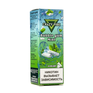 MK Жидкость Crazy Vibe Bubble Gum Mint 2% 10 мл PG 50 | VG 50