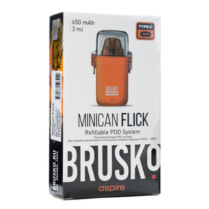 Pod система Brusko minican Flick 650 mAh Оранжевый