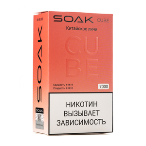 MK Одноразовая электронная сигарета SOAK Cube White Chinese Lychee (Китайское Личи) 7000 затяжек