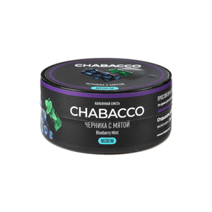 МК Кальянная смесь Chabacco Medium Blueberry mint (Черника с мятой) 25 г