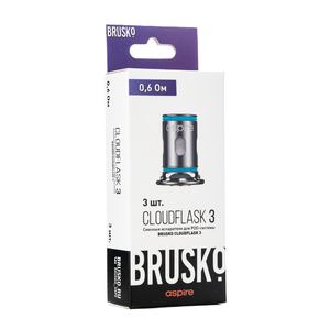 Упаковка Сменных Испарителей Brusko Cloudflask 3 0.6 ohm (В упаковке 3 шт)