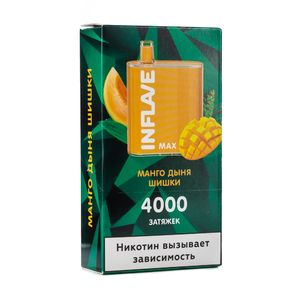 Одноразовая электронная сигарета INFLAVE MAX Манго дыня шишки 4000 затяжек