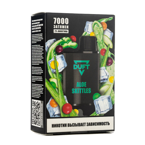МК Одноразовая электронная сигарета Duft Aloe Skittles (Алоэ скитлс) 7000 затяжек
