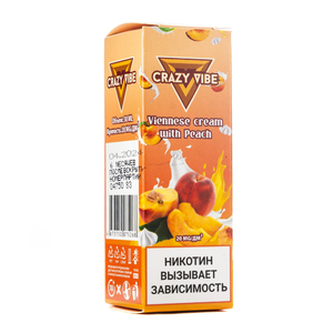 MK Жидкость Crazy Vibe Viennese Cream With Peach 2% 30 мл PG 50 | VG 50