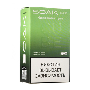 MK Одноразовая электронная сигарета SOAK Cube Black Pistachio Pear (Фисташковая Груша) 7000 затяжек