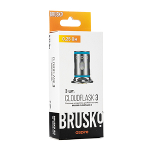 Упаковка Сменных Испарителей Brusko Cloudflask 3 0.25 ohm (В упаковке 3 шт)