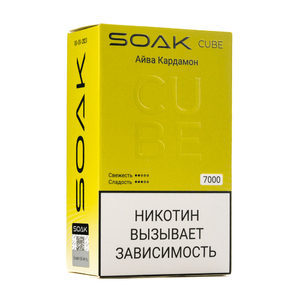 MK Одноразовая электронная сигарета SOAK Cube White Quince Cardamon (Айва Кардамон) 7000 затяжек