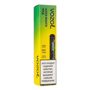 МК Одноразовая электронная сигарета Vozol Bar Алое манго мед 1600 затяжек