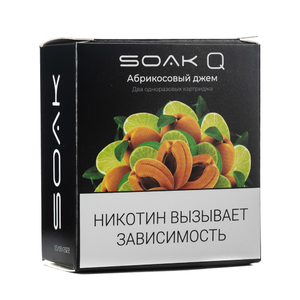 Упаковка картриджей Soak Q Абрикосовый Джем 4,8 мл 2% (В упаковке 2 шт)