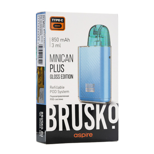 Электронная pod система Brusko Minican Plus Gloss Edition 850 mAh Cиний (Sky blue)