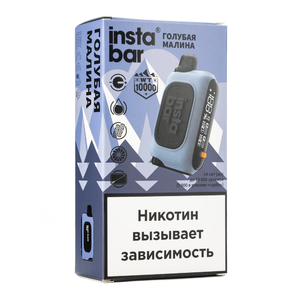 МК Одноразовая электронная сигарета Instabar by Plonq Голубая Малина 10000 затяжек