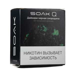 Упаковка картриджей Soak Q Дайкири Черная Смородина 4,8 мл 2% (В упаковке 2 шт)