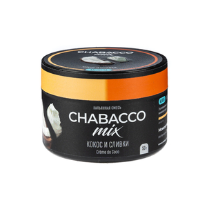 МК Кальянная смесь Chabacco Mix Medium Creme De Coco (Кокос и сливки) 50 г Дубль