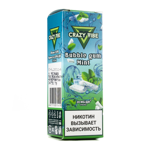 MK Жидкость Crazy Vibe Bubble Gum Mint 2% 30 мл PG 50 | VG 50