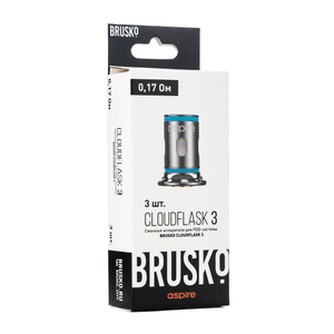 Упаковка Сменных Испарителей Brusko Cloudflask 3 0.17 ohm (В упаковке 3 шт)