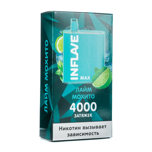 Одноразовая электронная сигарета INFLAVE MAX Лайм мохито 4000 затяжек