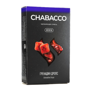 МК Кальянная смесь Chabacco Mix Medium Grenadine Drops (Гренадин дропс) 50 г