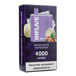 Одноразовая электронная сигарета INFLAVE MAX Миндальное Мороженое 4000 затяжек