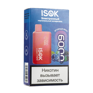 МК Одноразовая электронная сигарета Isok Isbar Ягодный Микс 6000 затяжек