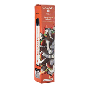 MK Одноразовая электронная сигарета SOAK X Zero Strawberry Raffaello (Клубничный рафаэлло) 1500 затяжек