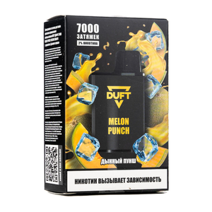 МК Одноразовая электронная сигарета Duft Melon Punch (Дынный пунш) 7000 затяжек