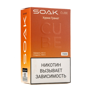 MK Одноразовая электронная сигарета SOAK Cube White Persimmon Pomegranate (Хурма Гранат) 7000 затяжек