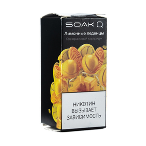 Упаковка сменных картриджей Soak Q Лимонные Леденцы 4,8 мл 2% (Предзаправленный картридж) (В упаковке 1 шт)