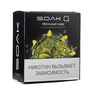 Упаковка картриджей Soak Q Яблочный Сидр 4,8 мл 2% (В упаковке 2 шт)