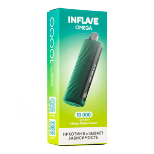 МК Одноразовая электронная сигарета INFLAVE Omega Киви Лайм Алоэ 10000 затяжек