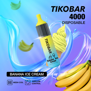Одноразовая Электронная Сигарета TIKOBAR Banana Ice Cream 4000 Затяжек