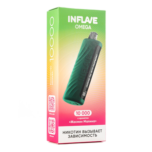 МК Одноразовая электронная сигарета INFLAVE Omega Жасмин Малина 10000 затяжек