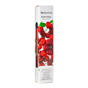 МК Одноразовая электронная сигарета SOAK X Sweet Cherry (Сладкая черешня) 1500 затяжек