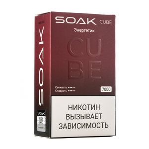 MK Одноразовая электронная сигарета SOAK Cube Black Energy Drink (Энергетик) 7000 затяжек