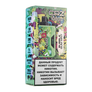 МК Одноразовая электронная сигарета CRZ Bubble Gum Mint 10000 затяжек