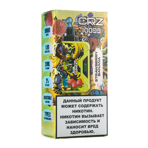 МК Одноразовая электронная сигарета CRZ Strawberry Banana 10000 затяжек