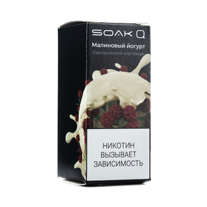 Упаковка сменных картриджей Soak Q Малиновый Йогурт 4,8 мл 2% (Предзаправленный картридж) (В упаковке 1 шт)