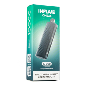 МК Одноразовая электронная сигарета INFLAVE Omega Черная Мята 10000 затяжек